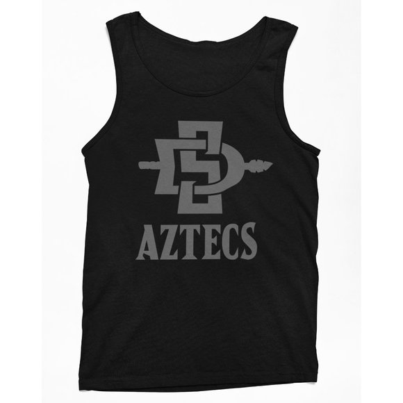 Other - NEW San Diego State Aztecs Spear Monogram Spellout Tonal Logo Tank Top BLACKOUT